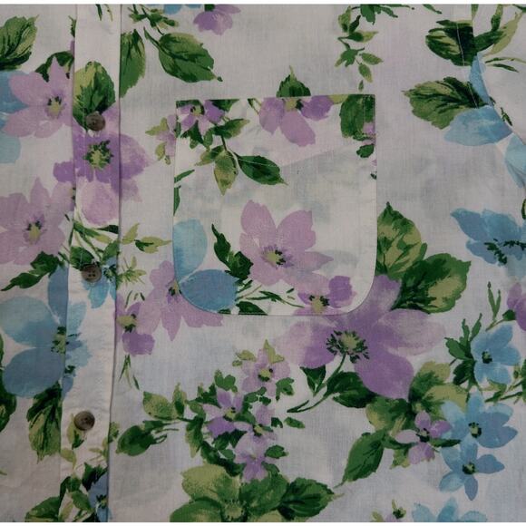 Old Navy Shirt Mens 2XL Everyday Party Regular Fit Tropical Floral Button Front - Picture 5 of 11